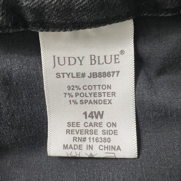 Judy Blue Los Angeles Womens 14W Black Straight Fit Denim Jeans JB88677 
Casual - Picture 5 of 8
